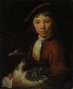 Jacob Gerritsz. Cuyp A Boy with a Goose oil painting on canvas